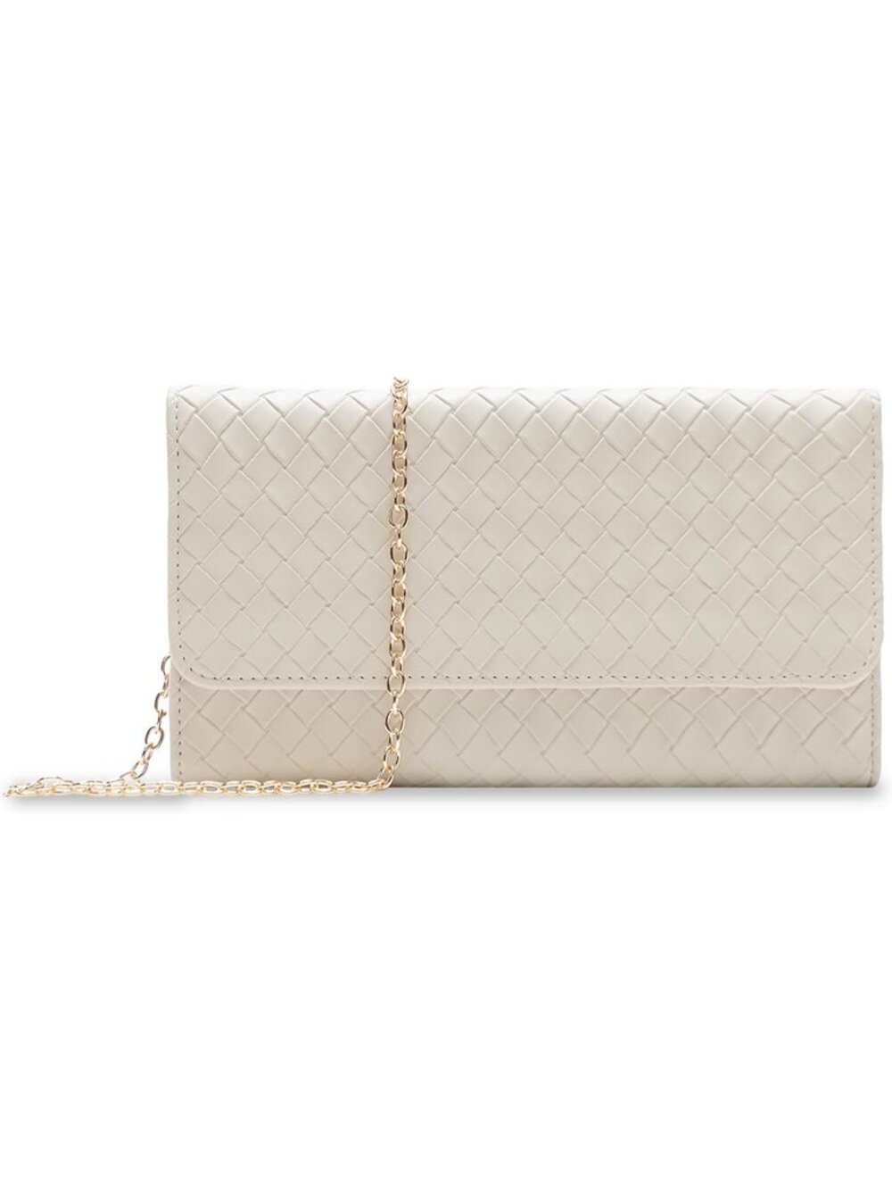 Women's Beige Clutch Purse With Removable Gold Chain Evening Crossbody Bags